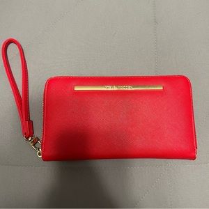 Steve Madden Zip Around Wallet Wristlet in Red. Used once.